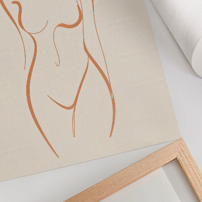 Plagát do obývačky Minimalistická žena obrys zloženia elegancia