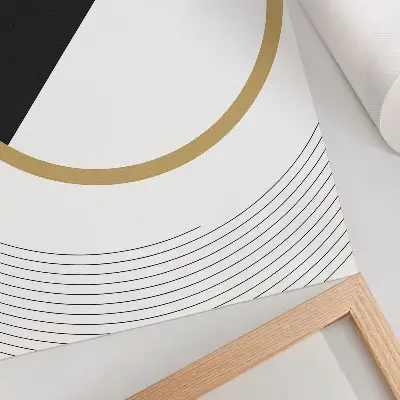 Geometrický vzor s kontrastnými farbami v modernom štýle plagát na stenu