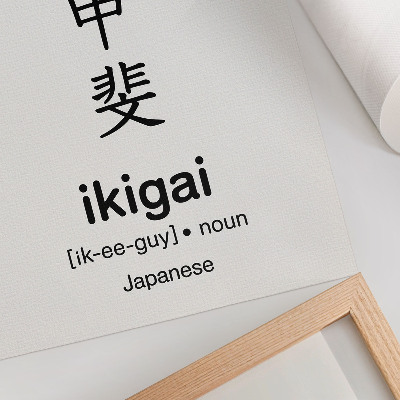 Plagát Čiernobiele japonské znaky elegancia múdrosť