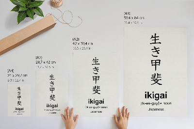 Plagát Čiernobiele japonské znaky elegancia múdrosť