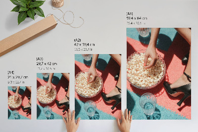 Plagát do obývačky Farebný koberec popcorn sklo elegantná postava