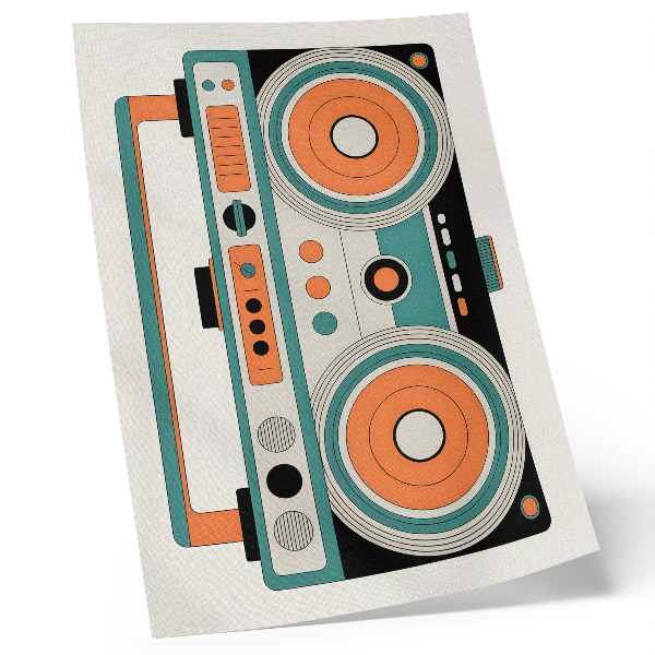 Poster na stenu Retro štýl s výraznými tvarmi a kontrastmi