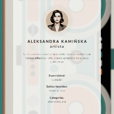 Poster na stenu Retro štýl s výraznými tvarmi a kontrastmi