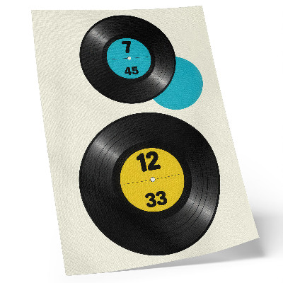 Plagát Moderné vinylové platne žlté tyrkysové