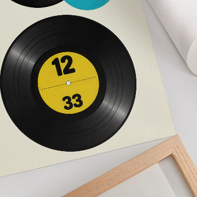 Plagát Moderné vinylové platne žlté tyrkysové
