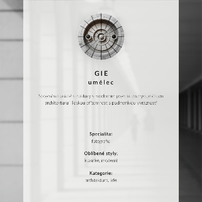 Poster na stenu Elegantný stĺp s anjelom a moderná architektúra