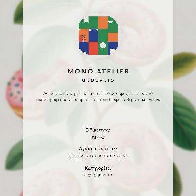 Poster na stenu Plátky pizze na konári stromu vo veselých farbách