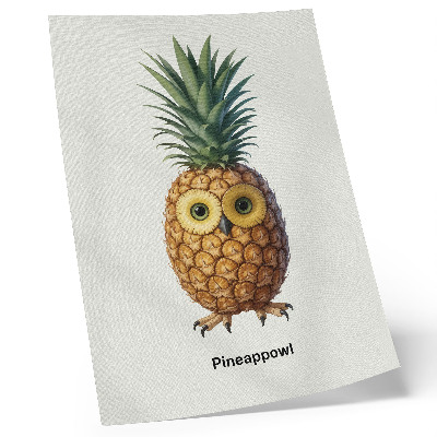 Poster na stenu Fantastická kombinácia ananásu a sovy