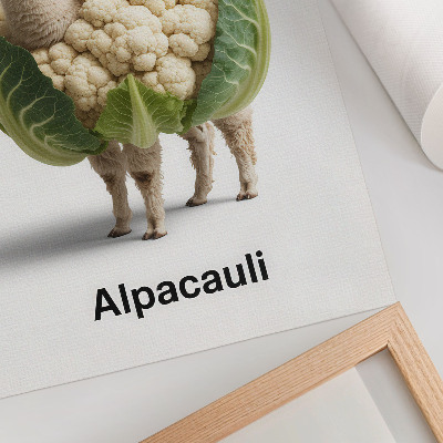 Plagát do obývačky Nezvyčajná kombinácia alpaky a karfiolu