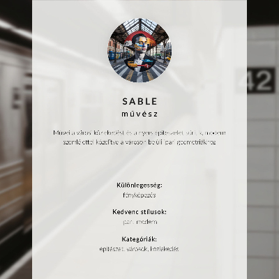 Poster na stenu Modrá električka, daždivý deň, mestský život