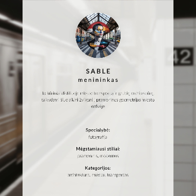 Poster na stenu Modrá električka, daždivý deň, mestský život