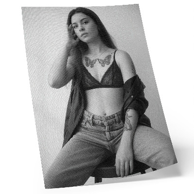 Poster na stenu Monochromatický portrét slobody minimalizmus