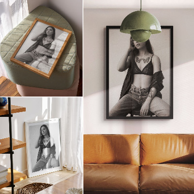 Poster na stenu Monochromatický portrét slobody minimalizmus
