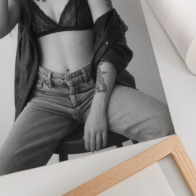 Poster na stenu Monochromatický portrét slobody minimalizmus