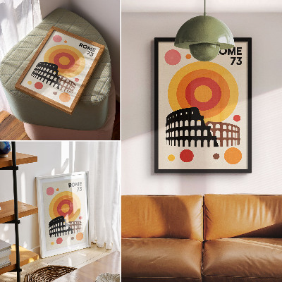 Poster na stenu Umelecké retro kruhy Kolosea