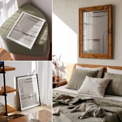 Plagát na stenu moderná kompozícia geometrických tvarov v elegantnom štýle
