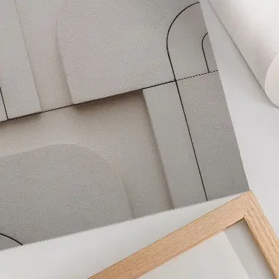 Plagát na stenu moderná kompozícia geometrických tvarov v elegantnom štýle
