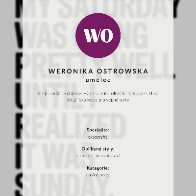 Plagát Čierny text na bielom pozadí so zoznamom možností