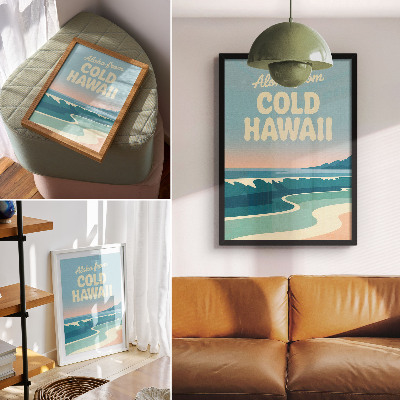 Poster na stenu Moderná typografia prírodnej krajiny pláže