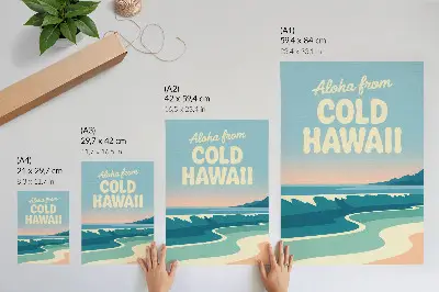 Plagát na stenu moderná typografia s motívom prírodnej krajiny pláže