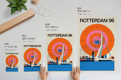 Poster na stenu Most a mesto v geometrických vzoroch