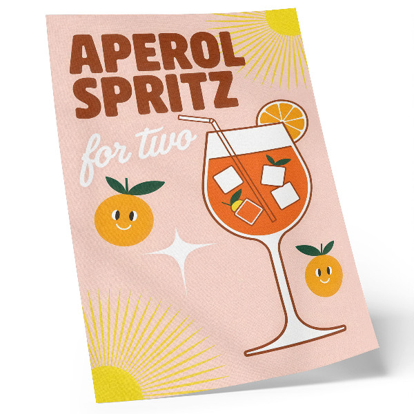 Poster na stenu Oranžovo žlté usmievavé ovocie
