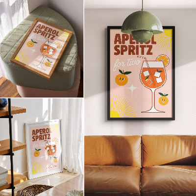 Poster na stenu Oranžovo žlté usmievavé ovocie