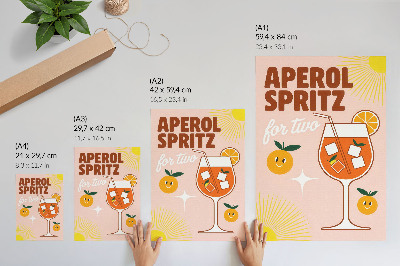 Poster na stenu Oranžovo žlté usmievavé ovocie