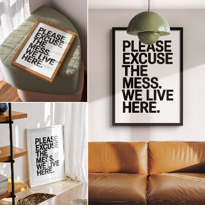 Poster na stenu Humorný text, minimalistický štýl, kontrast