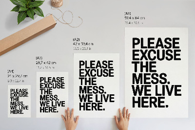 Poster na stenu Humorný text, minimalistický štýl, kontrast