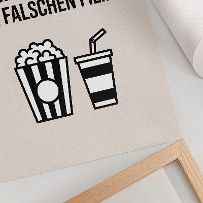 Plagát do obývačky Zmysluplný text ikonografie kino béžové pozadie