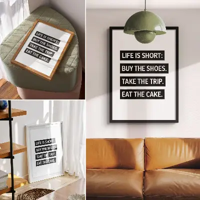 Plagát písmená na čiernom pozadí s inšpirujúcou typografiou