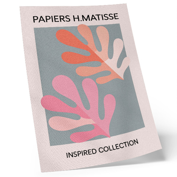 Plagát Geometrické listy inšpirované Matisseom, farebné