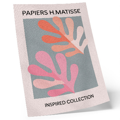 Plagát Geometrické listy inšpirované Matisseom, farebné