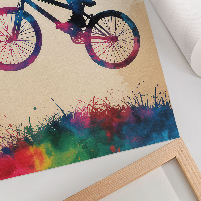 Poster na stenu Cyklista dynamické farby moderná akcia
