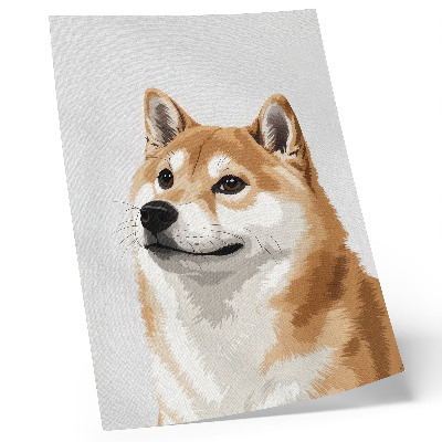 Plagát Výrazný pes v béžovej a krémovej farbe, minimalistický