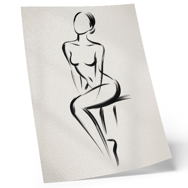Poster na stenu Minimalistická silueta, kontrast čiernej a bielej