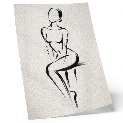 Poster na stenu Minimalistická silueta, kontrast čiernej a bielej