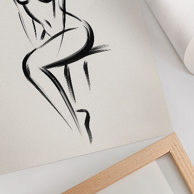 Poster na stenu Minimalistická silueta, kontrast čiernej a bielej
