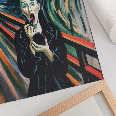Poster na stenu Expresívna postava, živé farby, dynamické línie