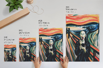 Poster na stenu Expresívna postava, živé farby, dynamické línie