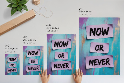 Poster na stenu Dynamické kontrasty, výrazná typografia, tyrkysovo fialová