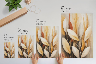 Poster na stenu Elegantné listy, jednoduchosť a harmónia farieb