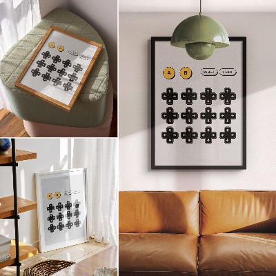 Poster na stenu Herný ovládač minimalizmus retro modernita