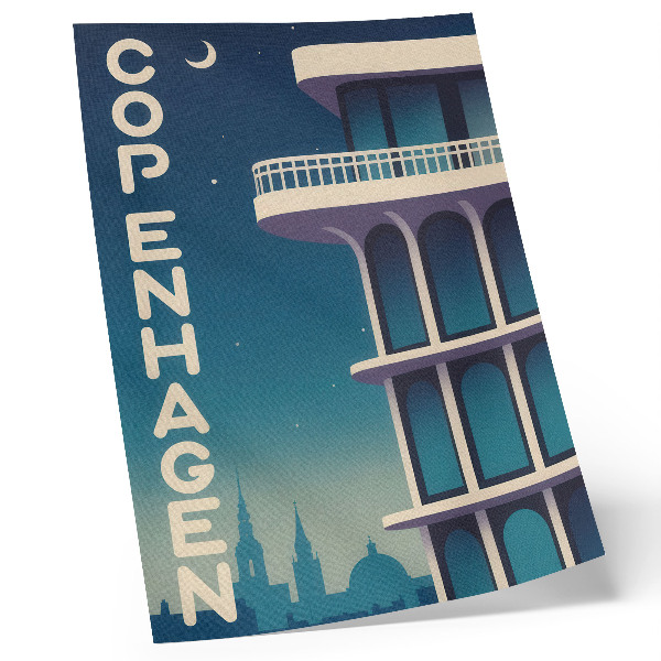 Poster na stenu Večerná mestská moderná architektúra