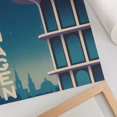 Poster na stenu Večerná mestská moderná architektúra