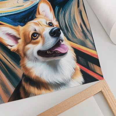 Poster na stenu Dynamické farby, výrazné kontrasty, roztomilý psík