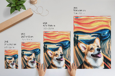 Poster na stenu Dynamické farby, výrazné kontrasty, roztomilý psík