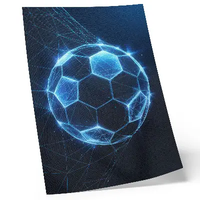 Geometrické čiary a svetlá digitálnej gule poster na stenu