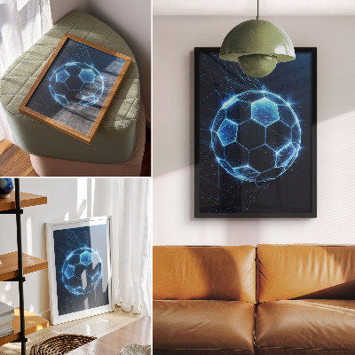 Poster na stenu Geometrické čiary a svetlá digitálnej gule
